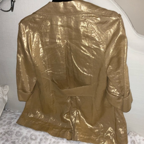 LAFAYETTE 148 NEW YORK SMALL gold blazer suit jacket - Picture 6 of 9